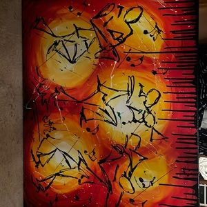 We have this beautiful on of a kind painting by Reggie Ford. Signed&Dated back